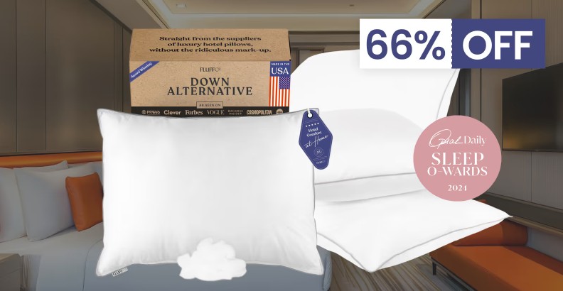 FluffCo Down Alternative Pillow 66% off